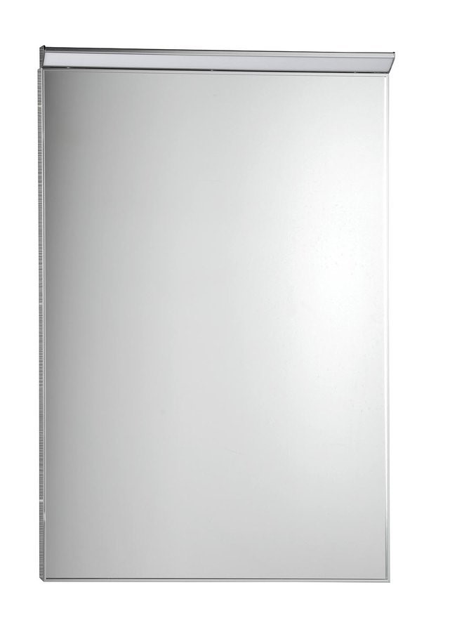 BORA zrcadlo v rámu 600x800mm s LED osvětlením a vypínačem, chrom
