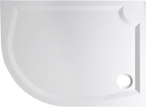 RIVA sprchová vanička z litého mramoru, čtvrtkruh 120x90cm, pravá (GR1290R)