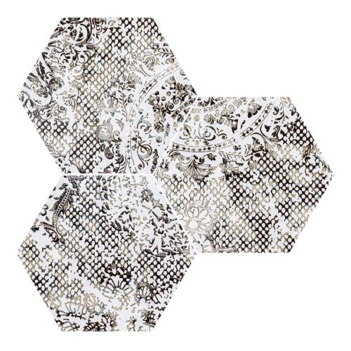Obklad/dlažba Hexagon White 25x29 cm, pololesk