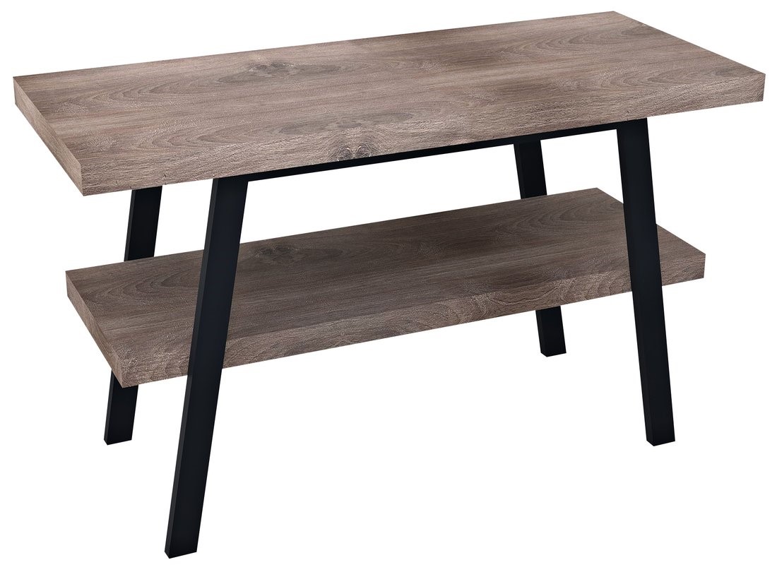 TWIGA umyvadlový stolek 130x72x50 cm, černá mat/ořech rustik