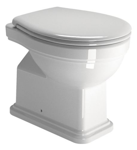 CLASSIC WC mísa stojící, 37x54 cm, spodní odpad, bílá ExtraGlaze