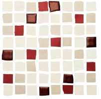 Mosaic Reactive Red 20x20x1,05cm, matná
