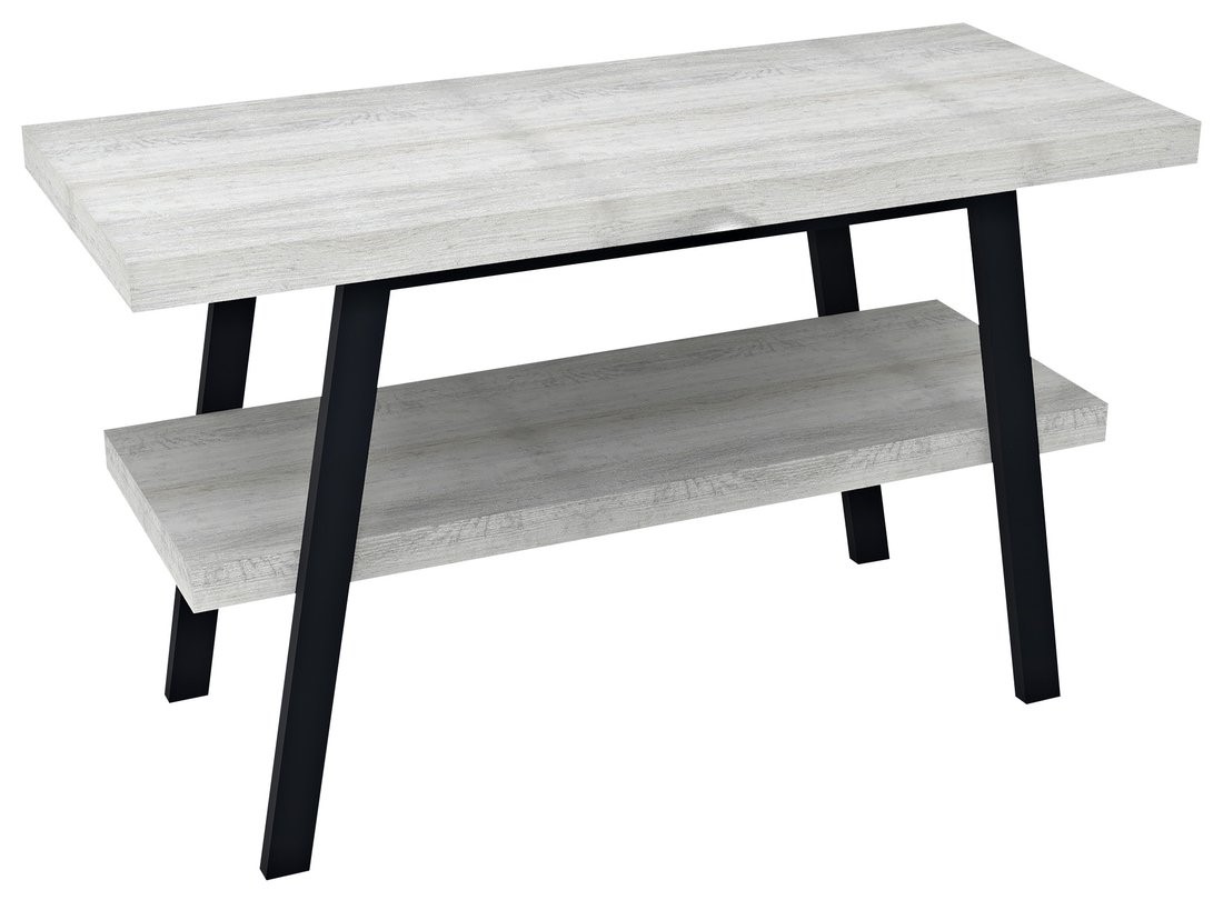 TWIGA umyvadlový stolek 110x72x50 cm, černá mat/dub starobílý