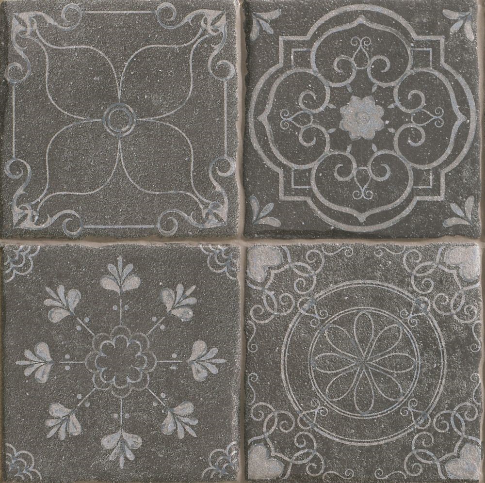 Dlažba Temple Basalt 22,5x22,5 cm, mat