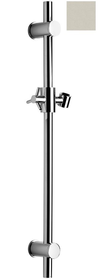 Sprchová tyč, posuvný držák, kulatá, 700mm, nikl