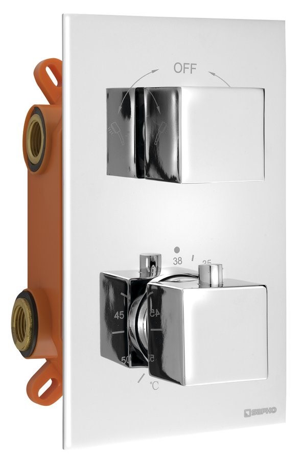 LATUS podomítková sprchová termostatická baterie, box, 2 výstupy, chrom