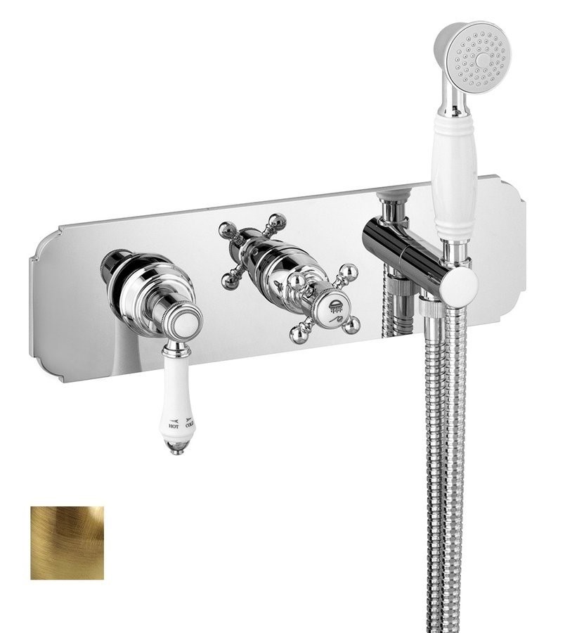 VIENNA podomítková sprchová baterie s ruční sprchou, 2 výstupy, bronz