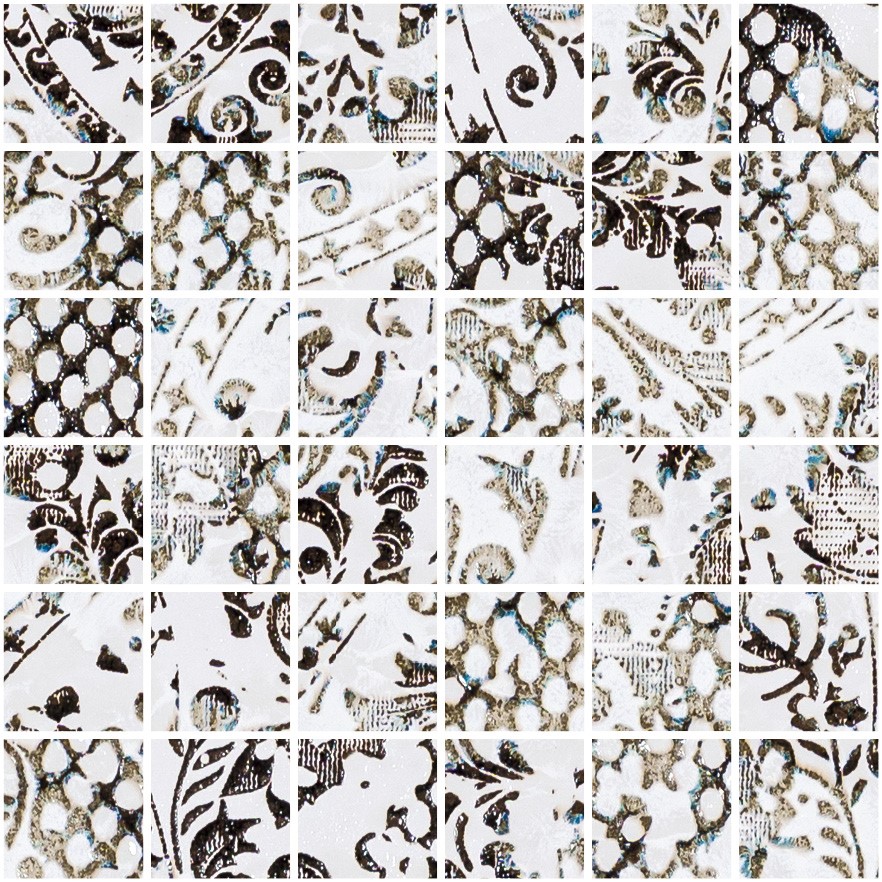 Obklad/dlažba Mosaico White 29,75x29,75 cm, pololesk