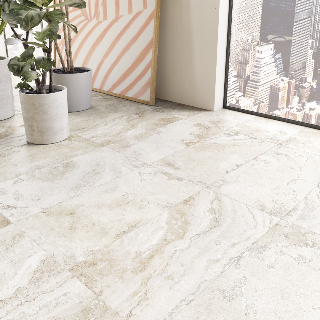 Dlažba/obklad Bloom White 80x80cm, rect.