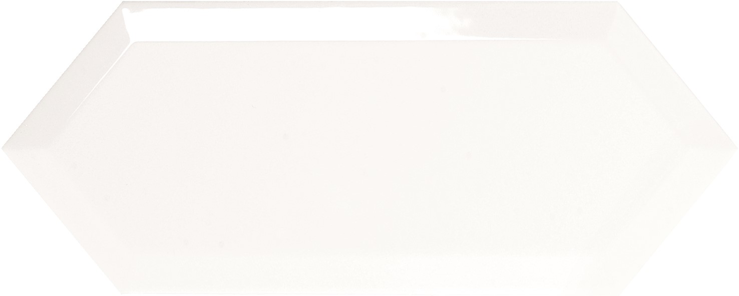 Obklad Cupidón Blanco Brillo Bisel, 10x30 cm, lesk s fazetou