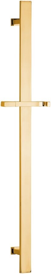 Sprchová tyč, posuvný držák, hranatá, 700 mm, zlato