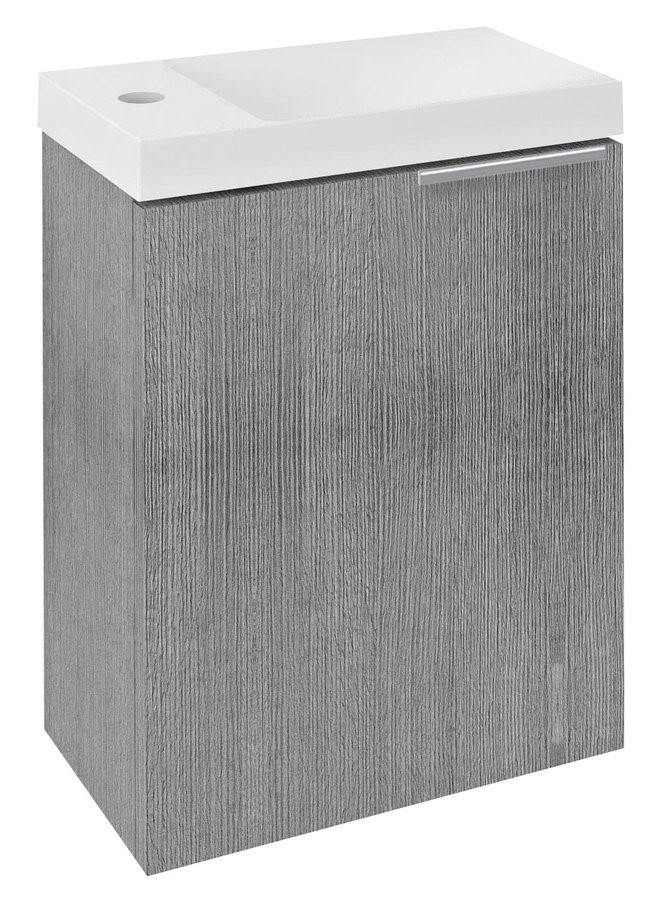 LATUS X umyvadlová skříňka 39,4x50x22cm, dub stříbrný