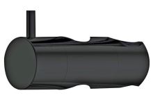 Držák pro sprchovou tyč 23mm, ABS/černá