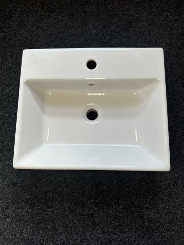 Umyvadlo Villeroy & Boch, kaz na keramice, 42x50 cm