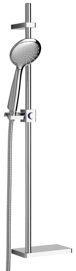 BRIT sprchová souprava s poličkou, posuvný držák, 805mm, chrom (nastavitelná rozteč)