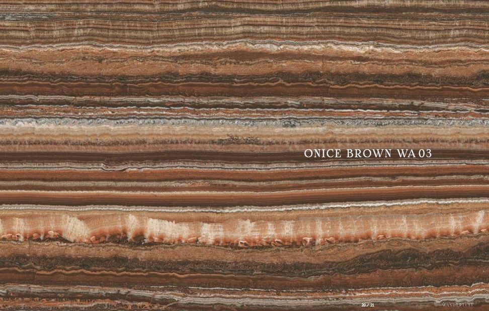 Obklad/dlažba Onice Brown WA 03 120x278 cm, lesk