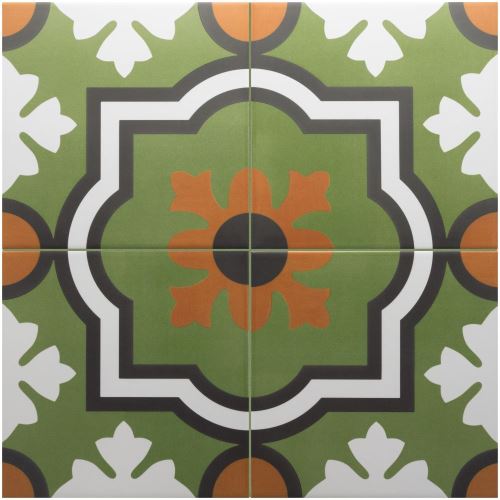 Dlažba Monaco Verde 20x20x0,9cm, mat, Série Rivoli EQ