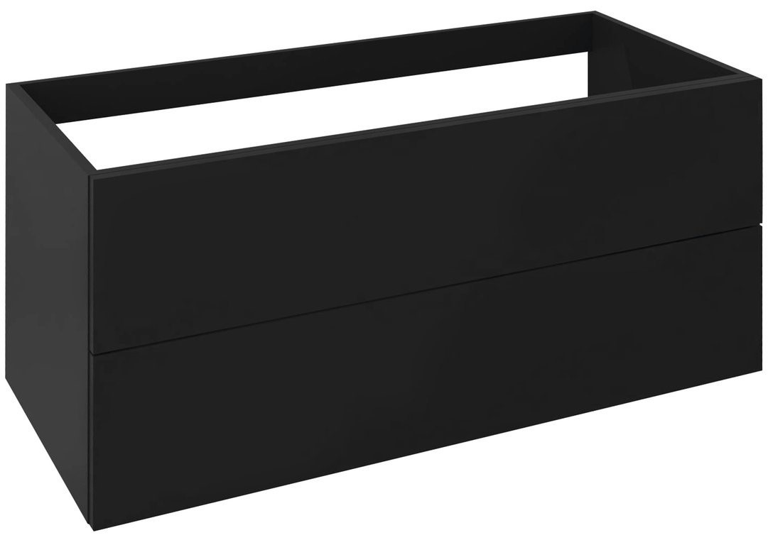 TREOS skříňka zásuvková 110x53x50,5cm, černá mat