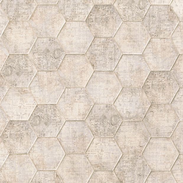 Obklad/dlažba Fabric Fossil Hex 18x20,5 cm, lesk