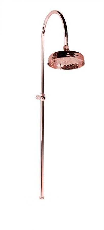 ANTEA sprchový sloup k napojení na baterii, hlavová sprcha, růžové zlato
