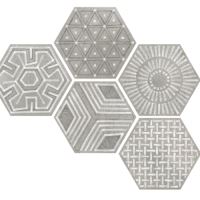 Dlažba Hexagono Igneus Cemento mix, 23x26,6cm, série Rift