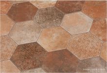 Obklad/dlažba Pompeia Marron Decor 20x24 cm, mat